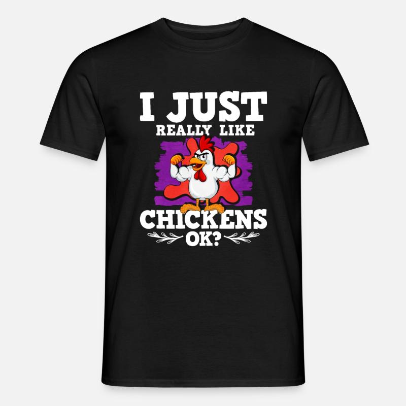 Hühner - Männer T-Shirt - Schwarz
