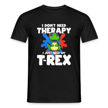 T-Rex - Männer T-Shirt - Schwarz - Vorne - AI Model Male 178 light (178cm)