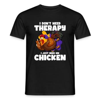 Poulets - T-shirt homme - noir - Devant - AI Model Male 178 light (178cm)