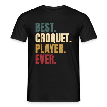Croquet - Men's T-Shirt - black - Front - AI Model Male 178 light (178cm)