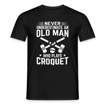 Croquet - Men's T-Shirt - black - Front - AI Model Male 178 light (178cm)