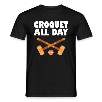 Croquet - Men's T-Shirt - black - Front - AI Model Male 178 light (178cm)