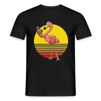 Flamant - T-shirt homme - noir - Devant - AI Model Male 178 light (178cm)