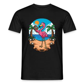 Flamant - T-shirt homme - noir - Devant - AI Model Male 178 light (178cm)