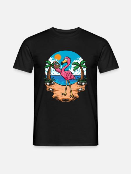 Flamingo - Men's T-Shirt - black