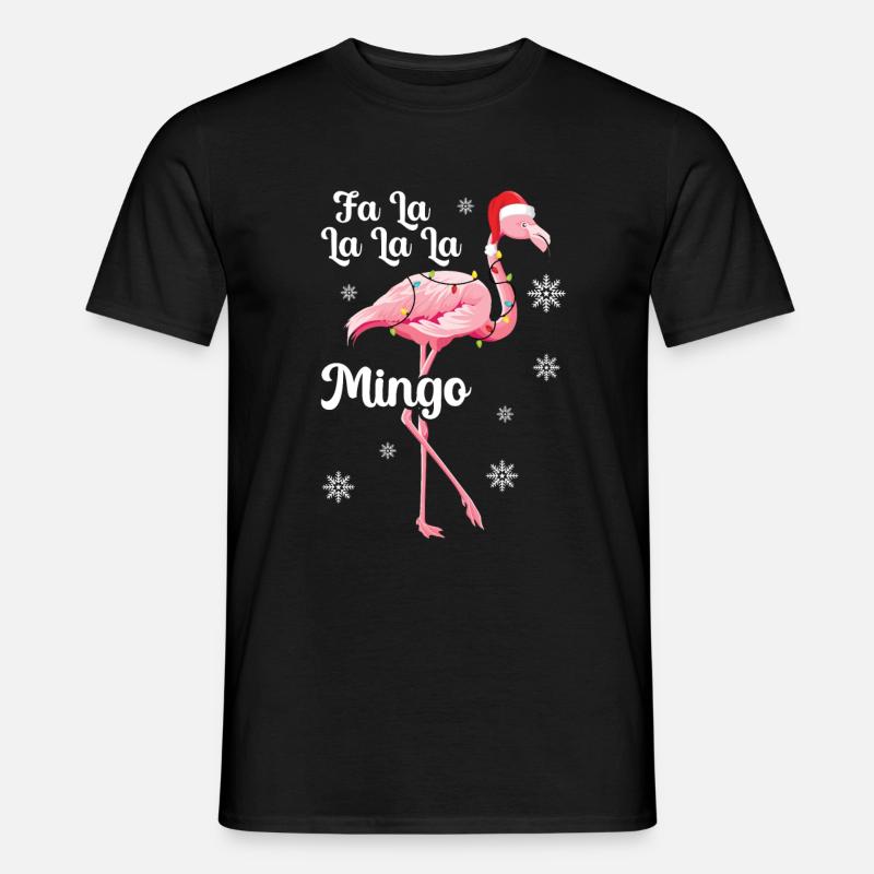 Flamingo - Männer T-Shirt - Schwarz