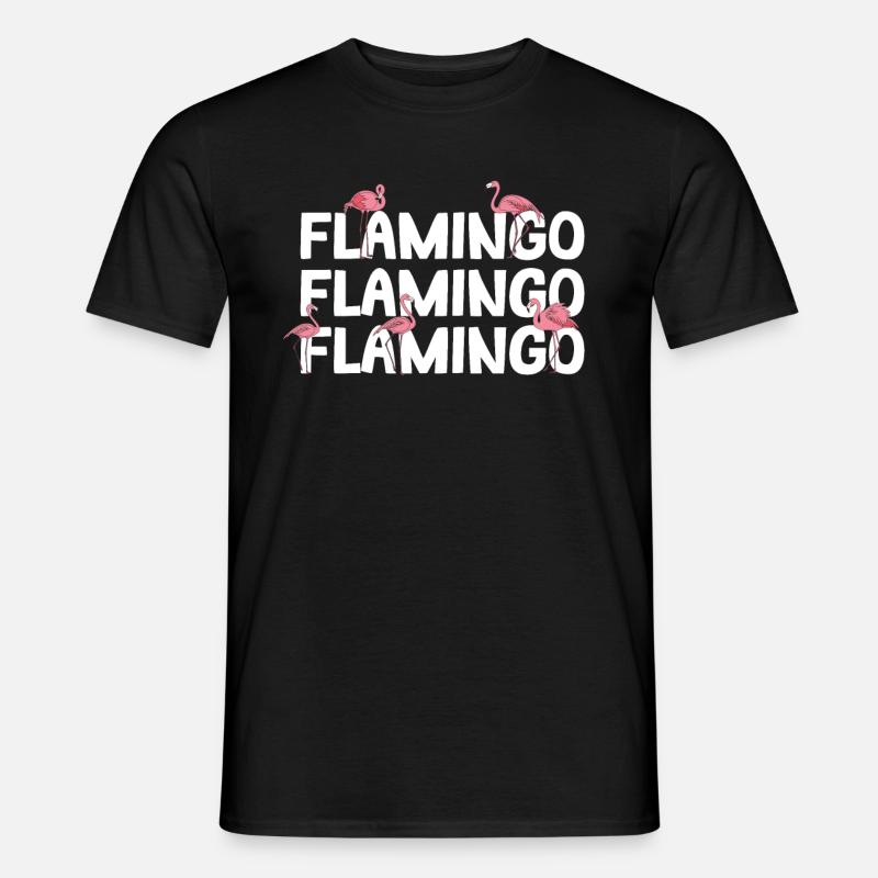 Flamingo - Männer T-Shirt - Schwarz