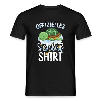 Offizielles Schlafshirt Schildkröte - Männer T-Shirt - Schwarz - Vorne - AI Model Male 178 light (178cm)