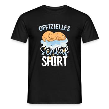 Offizielles Schlafshirt Golden Retriever - Männer T-Shirt - Schwarz - Vorne - AI Model Male 178 light (178cm)