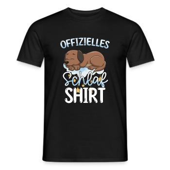Offizielles Schlafshirt Golden Labrador - Männer T-Shirt - Schwarz - Vorne - AI Model Male 178 light (178cm)