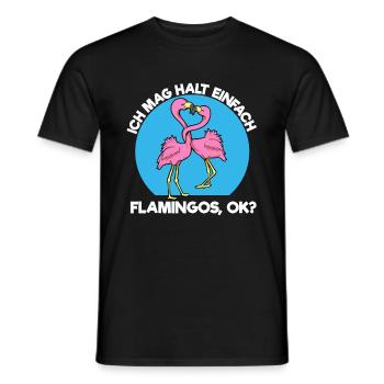 Ich Mag Halt Einfach Flamingos Ok - Männer T-Shirt - Schwarz - Vorne - AI Model Male 178 light (178cm)