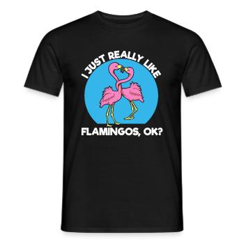 Flamingo Lustig Party Geschenk - Männer T-Shirt - Schwarz - Vorne - AI Model Male 178 light (178cm)