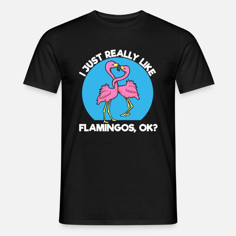 Flamingo Lustig Party Geschenk - Männer T-Shirt - Schwarz
