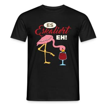 Es Eskaliert Eh - Männer T-Shirt - Schwarz - Vorne - AI Model Male 178 light (178cm)
