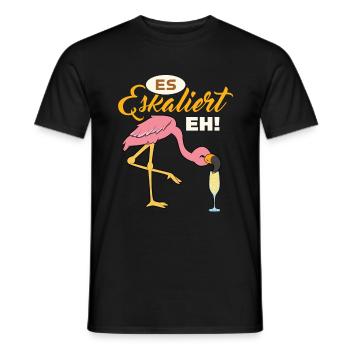 Es Eskaliert Eh - Männer T-Shirt - Schwarz - Vorne - AI Model Male 178 light (178cm)