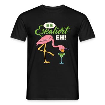 Es Eskaliert Eh - Männer T-Shirt - Schwarz - Vorne - AI Model Male 178 light (178cm)