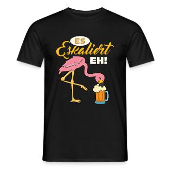 Es Eskaliert Eh - Männer T-Shirt - Schwarz - Vorne - AI Model Male 178 light (178cm)