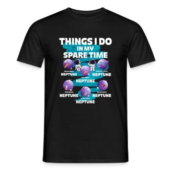 Neptun - Männer T-Shirt - Schwarz - Vorne - AI Model Male 178 light (178cm)