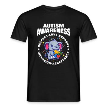 Cadeau autisme autisme - T-shirt homme - noir - Devant - AI Model Male 178 light (178cm)