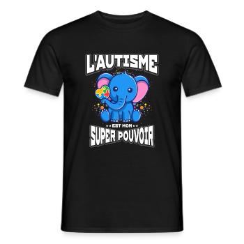 Cadeau autisme autisme - T-shirt homme - noir - Devant - AI Model Male 178 light (178cm)