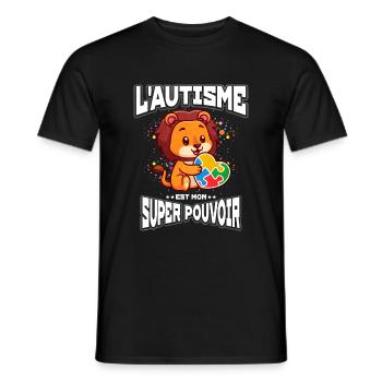 Cadeau autisme autisme - T-shirt homme - noir - Devant - AI Model Male 178 light (178cm)