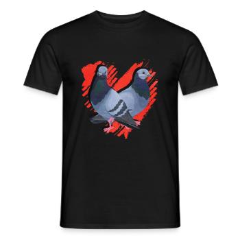 Taube - Männer T-Shirt - Schwarz - Vorne - AI Model Male 178 light (178cm)