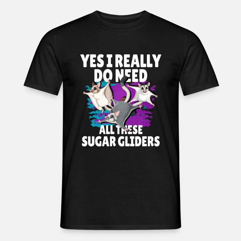 Flughörnchen - Männer T-Shirt - Schwarz