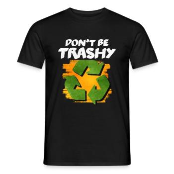 Recycling - Men's T-Shirt - black - Front - AI Model Male 178 light (178cm)