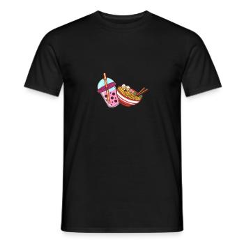 Bubble Tea et cadre - T-shirt homme - noir - Devant - AI Model Male 178 light (178cm)