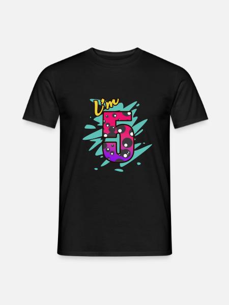 5. Birthday - Men's T-Shirt - black