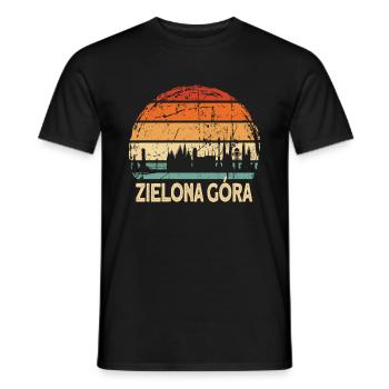 Polen Zielona Gora skyline - T-skjorte herre - svart - Foran - AI Model Male 178 light (178cm)