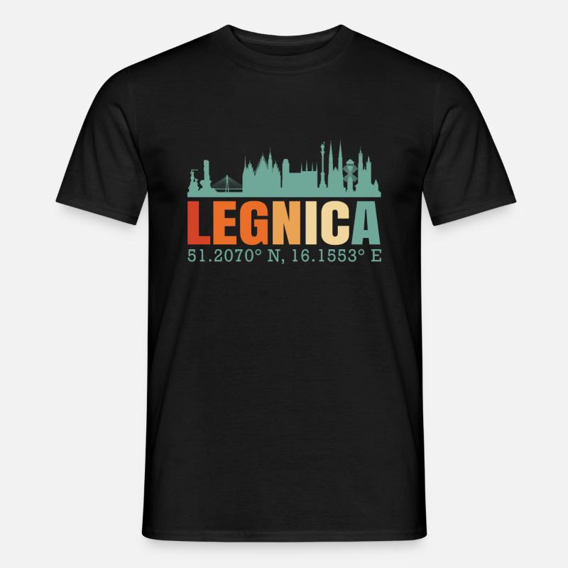 Polen Legnica Skyline - Männer T-Shirt - Schwarz