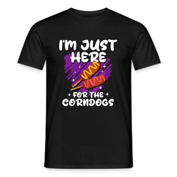 Corn Dog Food Love Gift - Men's T-Shirt - black - Front - AI Model Male 178 light (178cm)