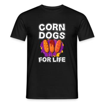 Corn Dog Food Love Gift - Men's T-Shirt - black - Front - AI Model Male 178 light (178cm)