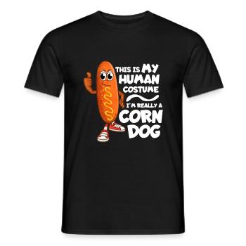 Corn Dog Essen Kostüm - Männer T-Shirt - Schwarz - Vorne - AI Model Male 178 light (178cm)