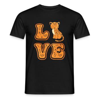 Jaguar Liebe - Männer T-Shirt - Schwarz - Vorne - AI Model Male 178 light (178cm)