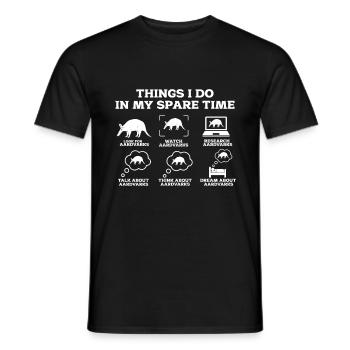 Aardvark - Men's T-Shirt - black - Front - AI Model Male 178 light (178cm)