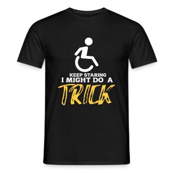 Rollstuhl - Männer T-Shirt - Schwarz - Vorne - AI Model Male 178 light (178cm)