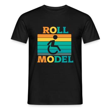 Rollstuhl - Männer T-Shirt - Schwarz - Vorne - AI Model Male 178 light (178cm)