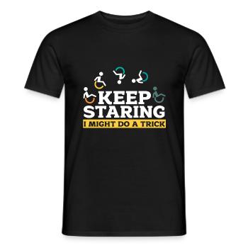 Rollstuhl - Männer T-Shirt - Schwarz - Vorne - AI Model Male 178 light (178cm)