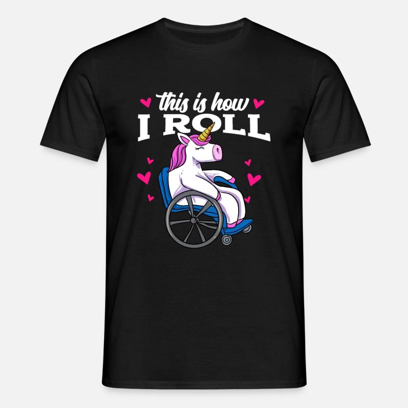 Rollstuhl - Männer T-Shirt - Schwarz