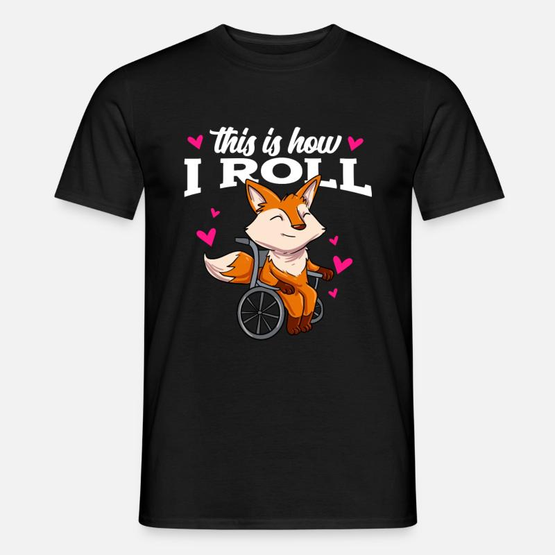 Rollstuhl - Männer T-Shirt - Schwarz