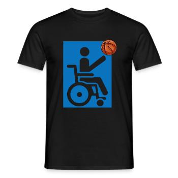 Rollstuhl - Männer T-Shirt - Schwarz - Vorne - AI Model Male 178 light (178cm)