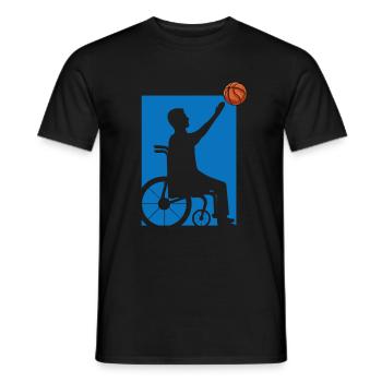 Rollstuhl - Männer T-Shirt - Schwarz - Vorne - AI Model Male 178 light (178cm)