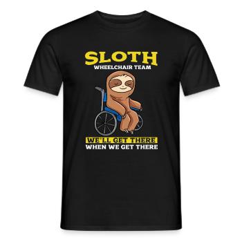 Rollstuhl - Männer T-Shirt - Schwarz - Vorne - AI Model Male 178 light (178cm)