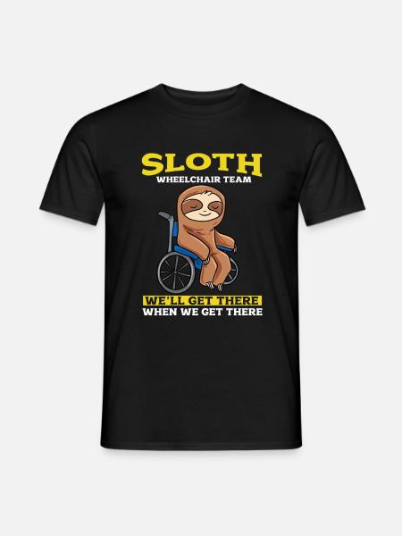 Rollstuhl - Männer T-Shirt - Schwarz