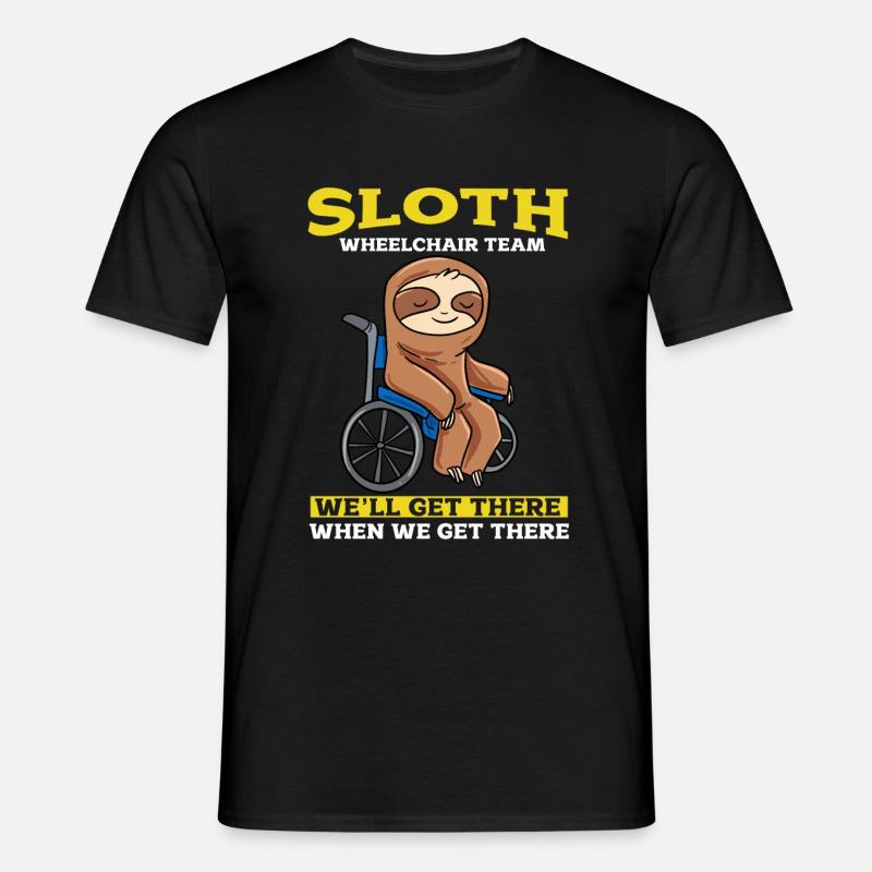 Rollstuhl - Männer T-Shirt - Schwarz