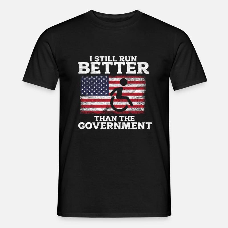Rollstuhl - Männer T-Shirt - Schwarz