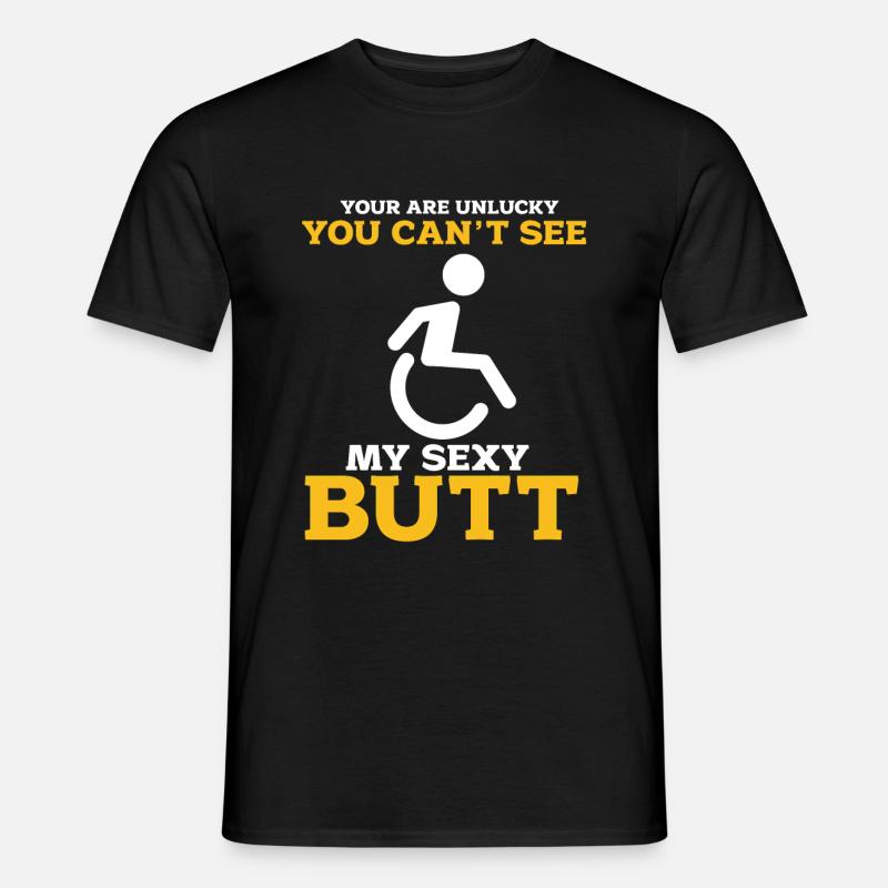 Rollstuhl - Männer T-Shirt - Schwarz