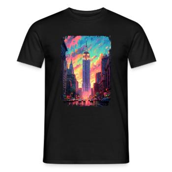 New York - Männer T-Shirt - Schwarz - Vorne - AI Model Male 178 light (178cm)
